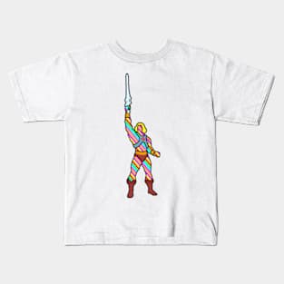 Rainbow He-Man Kids T-Shirt